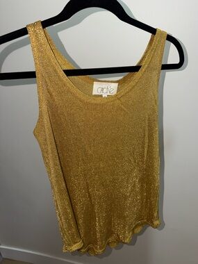 Vintage cache Gold Metallic Tank Top
